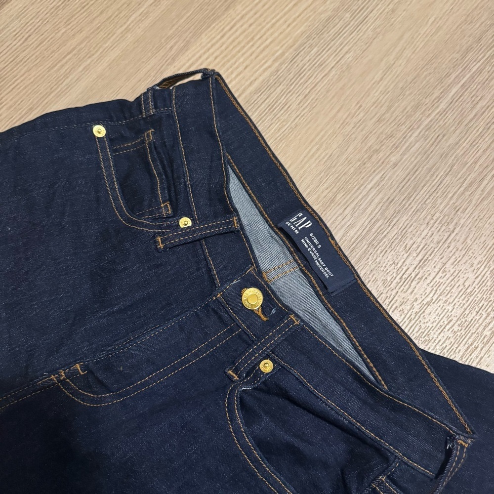 Gap Mid Rise Universal Baby Boot Cut Jeans Dark Wash 6/28 - Picture 7 of 8
